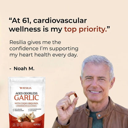 Garlic Supplement with Allicin Support – Odorless Aged Garlic Extract Capsules for Daily Immune, Heart & Wellness Support – High Potency Garlic Formula